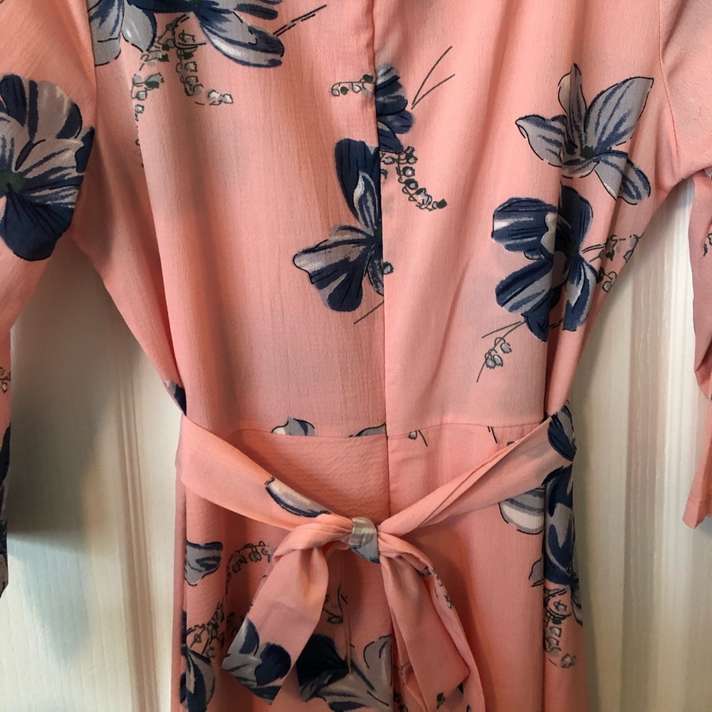 Pink and blue floral maxi dress (NWOT)